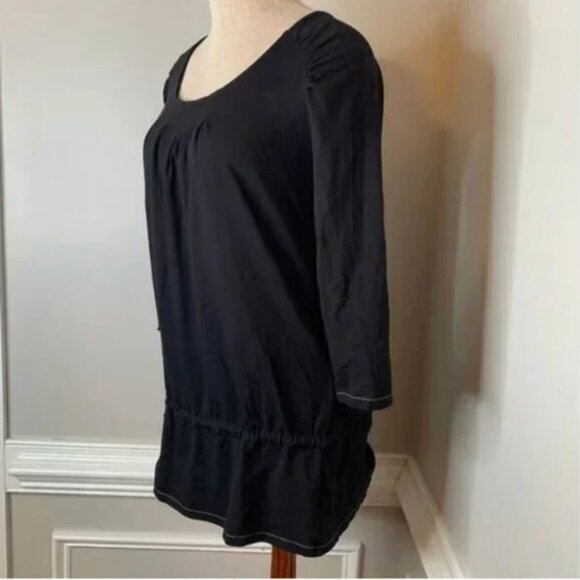 ALO Cool fit Women's Black Keyhole Open Back Top Drop Cinch Waist Size Small - Picture 4 of 8